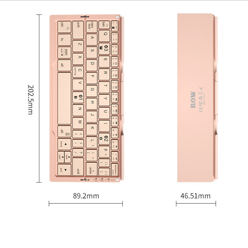 Mini Folding Bluetooth Keyboard Wireless Keypad