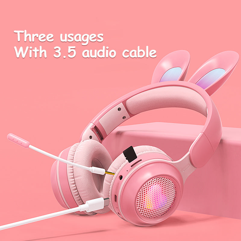 Wireless Luminous Rabbit Ear Headphones