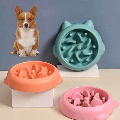 Pet Dog Cat Slow Feeder Bowls