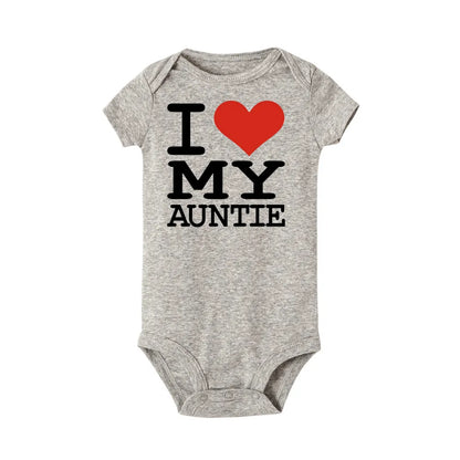 Toddler Jumpsuit My Aunt Says I'm Perfect Letter PrintSummer White Newborn Bodysuits Funny Auntie Baby Clothes